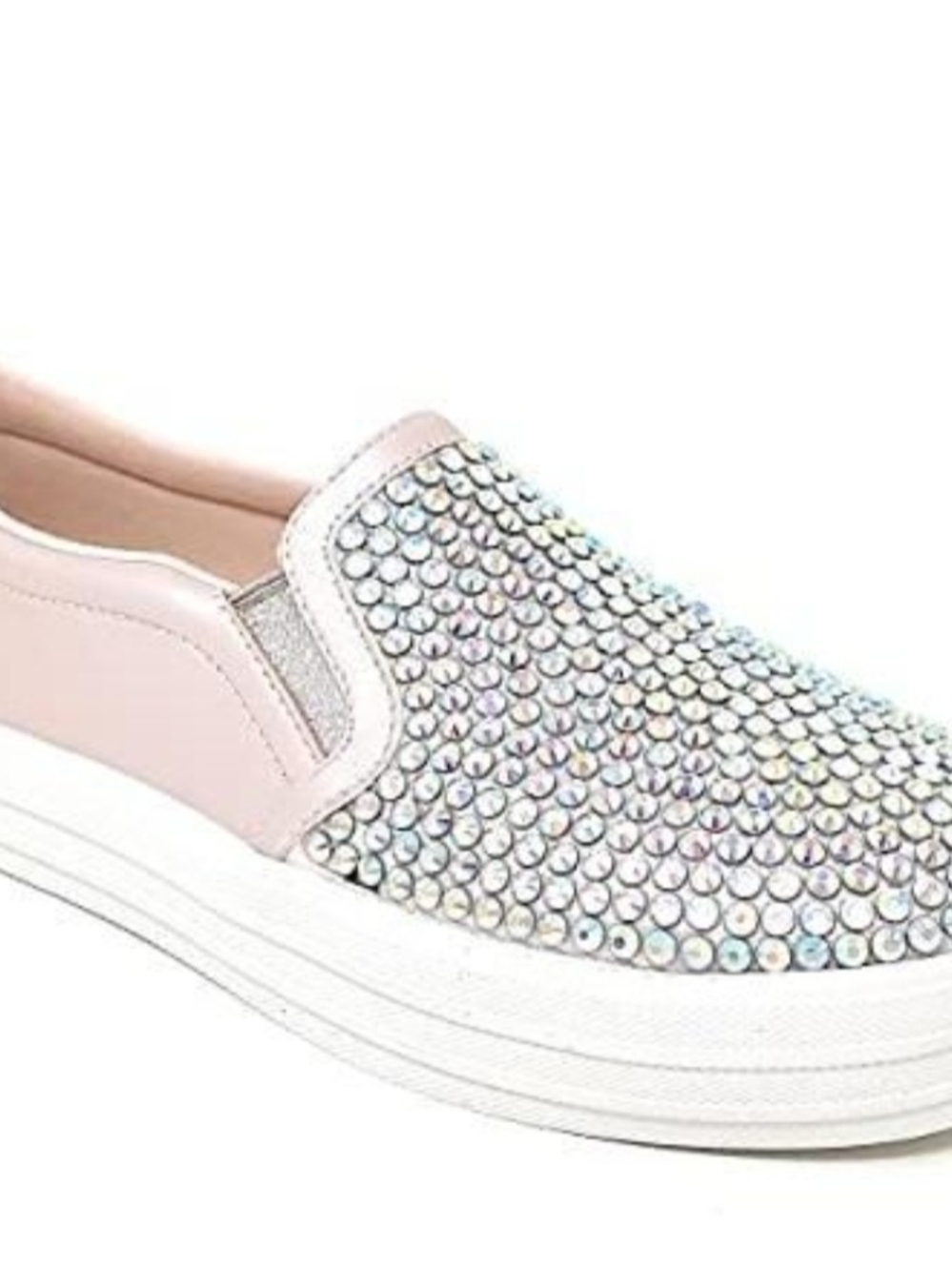 Skechers Bling Embellished Pink Slip-On Sneaker Tennis 7.5 New